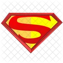 Superman Super Etiqueta Icono