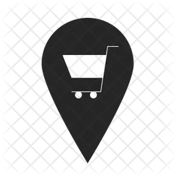 Supermarket trolley map pinpoint  Icon