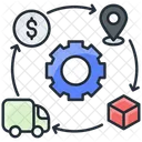 Suply Chain Box Package Icon