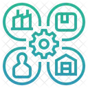 Supplier Management Factory Manufacture Icon