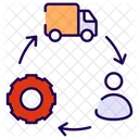 Supply Chain Delivery Distribution Icon