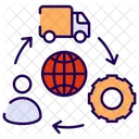Supply Chain Delivery Distribution Icon