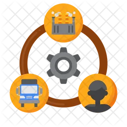 Supply Chain  Icon