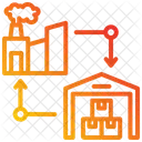 Supply Chain Warehouse Factory Icon