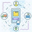 Supply Chain Supply Network Chain Management Icon