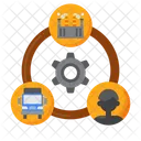 Supply Chain  Icon