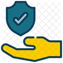 Support Hand Shield Icon