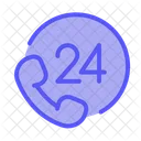 Support 24 Hours Service Support Icon