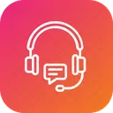 Headphone Customer Care Icon