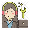 Support Technician Female Support Technical Support Icon