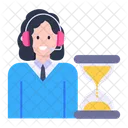 Customer Services Support Time Helpline Icon