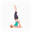 Supported Shoulderstand Help Man Icon