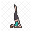 Supported Shoulderstand I Help Man Icon