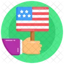 Supporter Protest Flag Icon