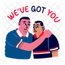 Supporting Motivating Togetherness Icon