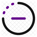 Supprimer Le Demi Point Du Cercle Icône