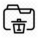 Supprimer Un Dossier Un Fichier Un Document Icon