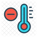 Temperature Diminution Thermometre Icon