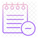 Supprimer des notes  Icône