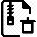 Supprimer le fichier zip  Icône
