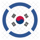 Corea Del Sur Bandera Icono