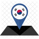 Corea Del Sur Bandera Icono