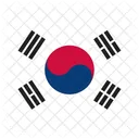 Corea Del Sur Bandera Icono