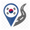 Corea Del Sur Bandera Icono