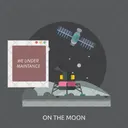 Lune Site Web Technologie Icône