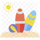 Surf Playa Tabla De Surf Icono