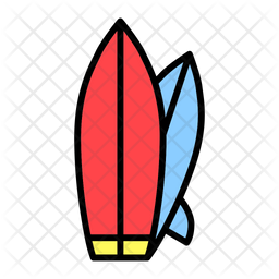 Surf Board Icon Of Colored Outline Style Available In Svg Png Eps Ai Icon Fonts