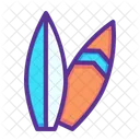 Surf Surfing Vacation Icon