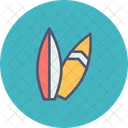 Surf Surfing Vacation Icon