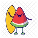 Sandia De Surf Surf Lindo Icono