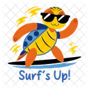 Surf Up Turtle Reptile Icon