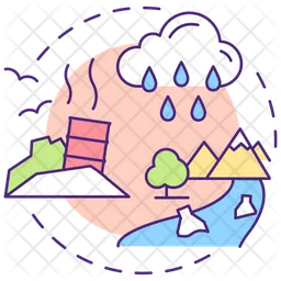 Surface water pollution  Icon
