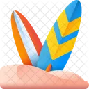 Surfboard Surfing Beach Icon