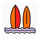 Surfboard Summer Vacation Icon