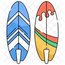 Surfboards Surfing Beach Icon