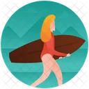 Surfen Surfer Schwimmen Symbol