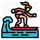 Surfen Windsurfen Wellenreiten Symbol