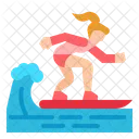 Surfen Windsurfen Wellenreiten Symbol