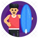 Surfboarder Surfer Water Surfer Icon