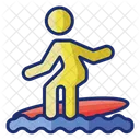 Surf Surfing Waves Icon