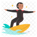 Surfing Surfer Surfboard Icon