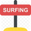 Surfing Area Sign Icon