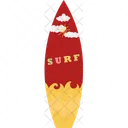 Summer Surfing Beach Icon