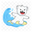 Surfing Bear  Icon