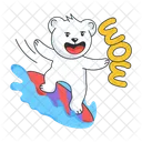 Surfing Bear  아이콘