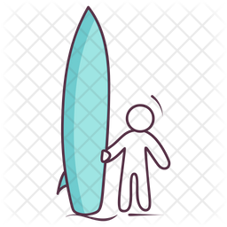 Surfing Board Icon Of Colored Outline Style Available In Svg Png Eps Ai Icon Fonts